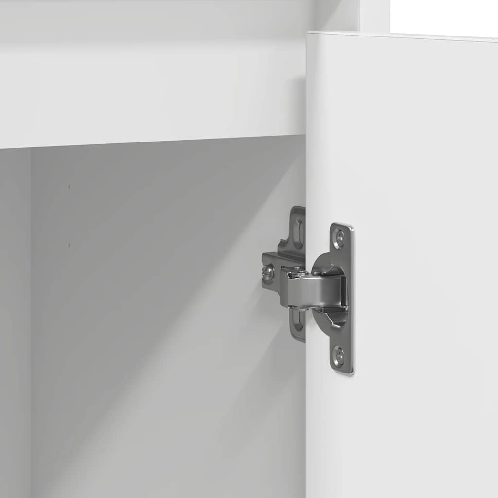 Credenza Bianca 85x34x76 cm in Legno Multistrato