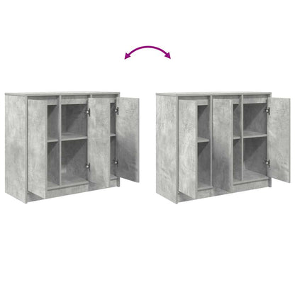 Credenza Grigio Cemento 85x34x76 cm in Legno Multistrato - homemem39
