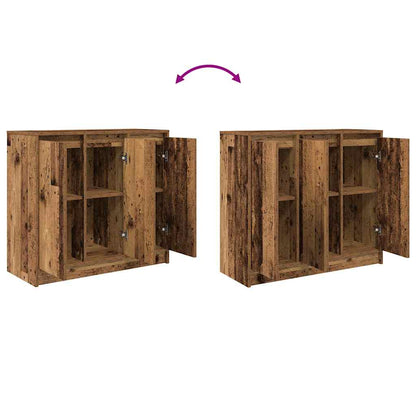 Credenza Legno Antico 85x34x76 cm in Legno Multistrato - homemem39