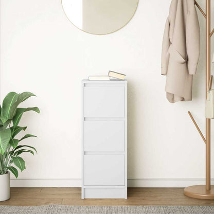 Credenza Bianca 29,5x34x76 cm in Legno Multistrato - homemem39