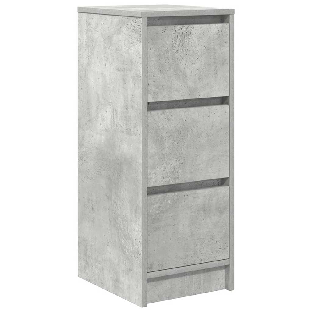 Credenza Grigio Cemento 29,5x34x76 cm in Legno Multistrato