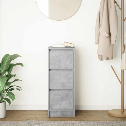 Credenza Grigio Cemento 29,5x34x76 cm in Legno Multistrato