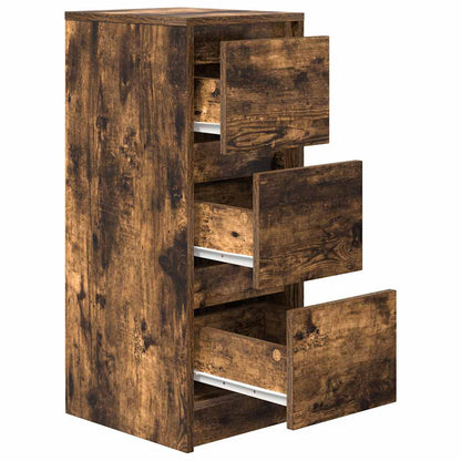 Credenza Rovere Fumo 29,5x34x76 cm in Legno Multistrato