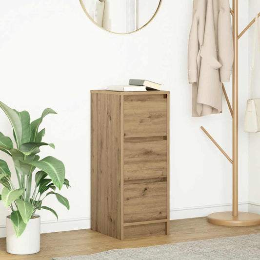 Credenza Rovere Artigianale 29,5x34x76 cm in Legno Multistrato