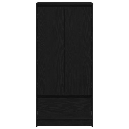 Armadio con Cassetto Rovere Nero 55,5x34x119,5 cm in Truciolato - homemem39