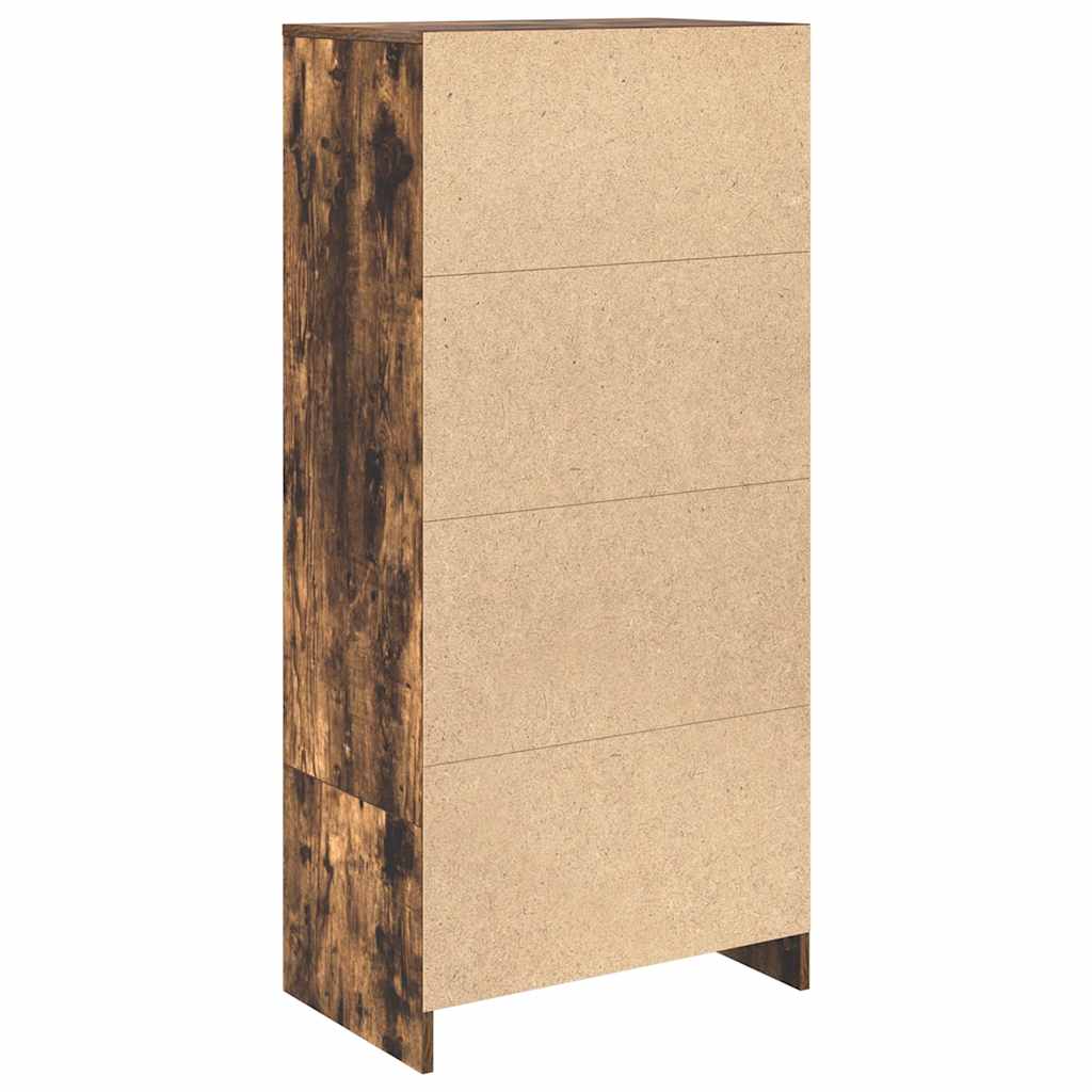 Armadio con Cassetto Rovere Fumo 55,5x34x119,5 cm in Truciolato