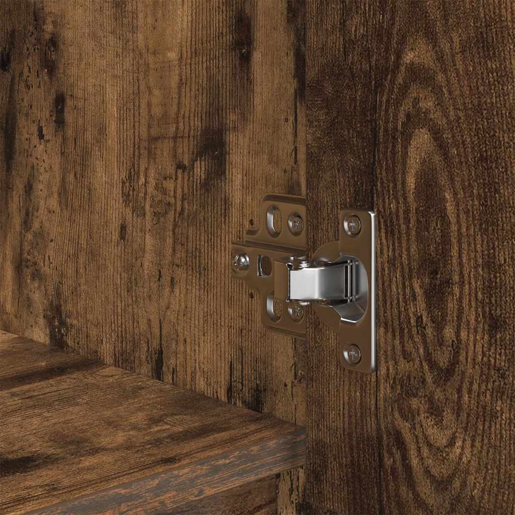 Armadio con Cassetto Rovere Fumo 55,5x34x119,5 cm in Truciolato