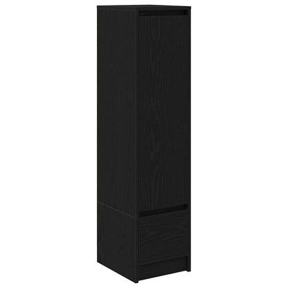 Credenza Rovere Nero 29,5x34x119,5 cm in Legno Multistrato - homemem39