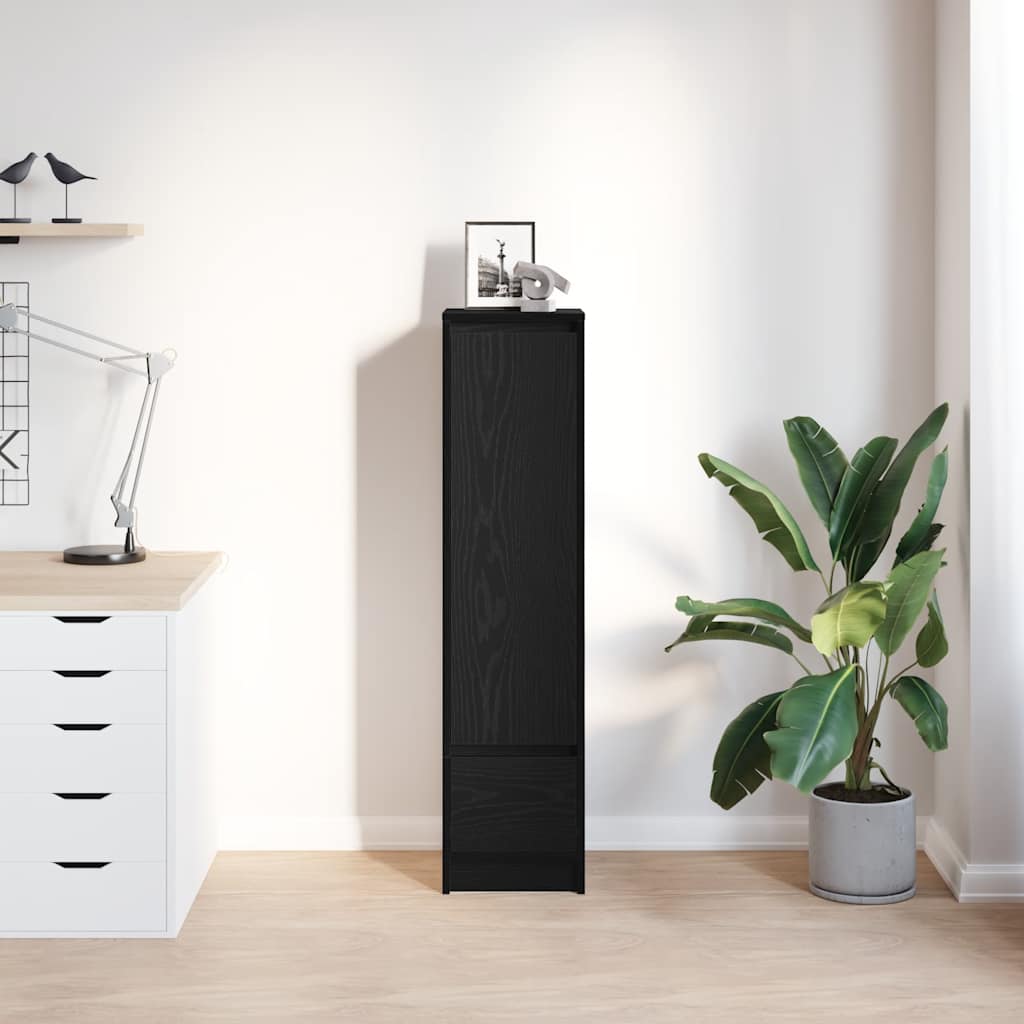 Credenza Rovere Nero 29,5x34x119,5 cm in Legno Multistrato - homemem39