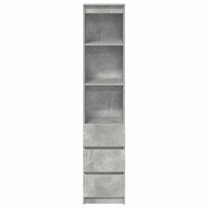 Credenza Grigio Cemento 37,5x35x180 cm in Legno Multistrato - homemem39