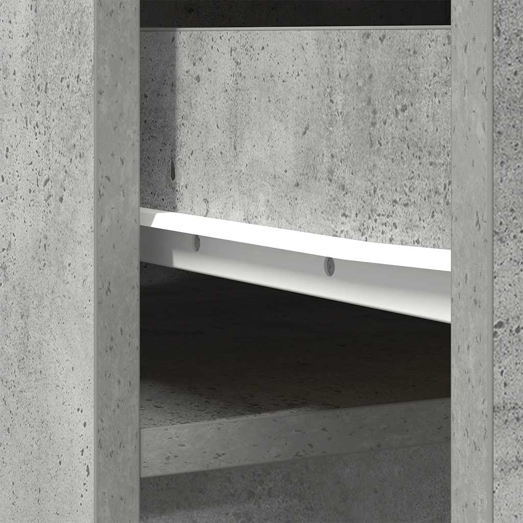 Credenza Grigio Cemento 37,5x35x180 cm in Legno Multistrato - homemem39