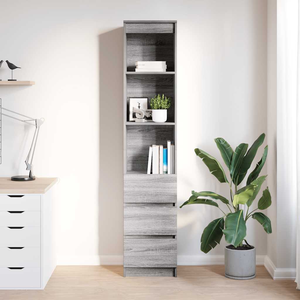 Credenza Grigio Sonoma 37,5x35x180 cm in Legno Multistrato - homemem39