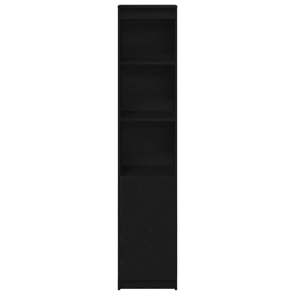 Credenza Rovere Nero 37,5x35x180 cm in Legno Multistrato - homemem39