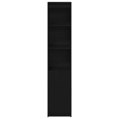 Credenza Rovere Nero 37,5x35x180 cm in Legno Multistrato - homemem39