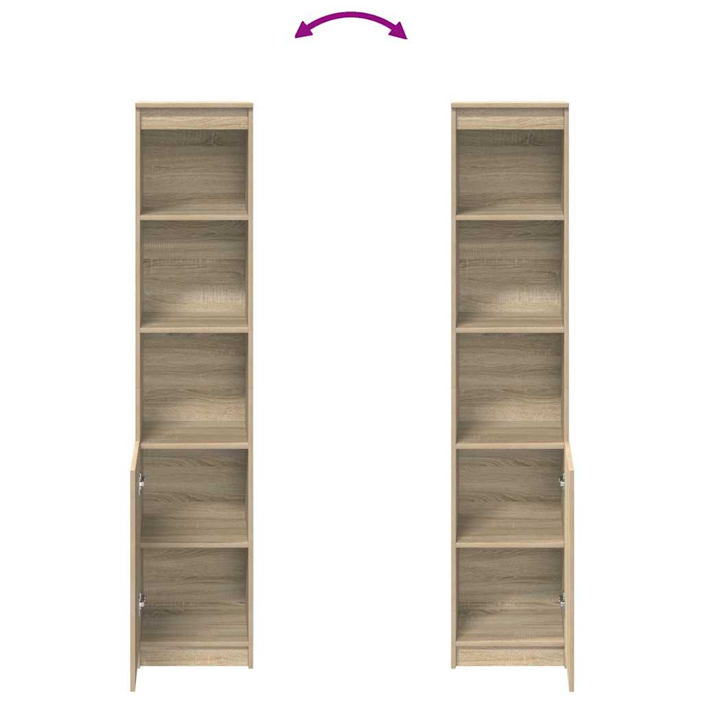 Credenza Rovere Sonoma 37,5x35x180 cm in Legno Multistrato - homemem39