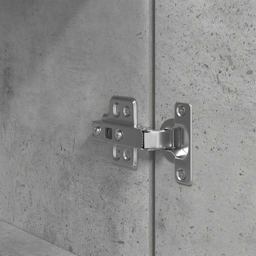 Credenza Grigio Cemento 37,5x35x180 cm in Legno Multistrato - homemem39