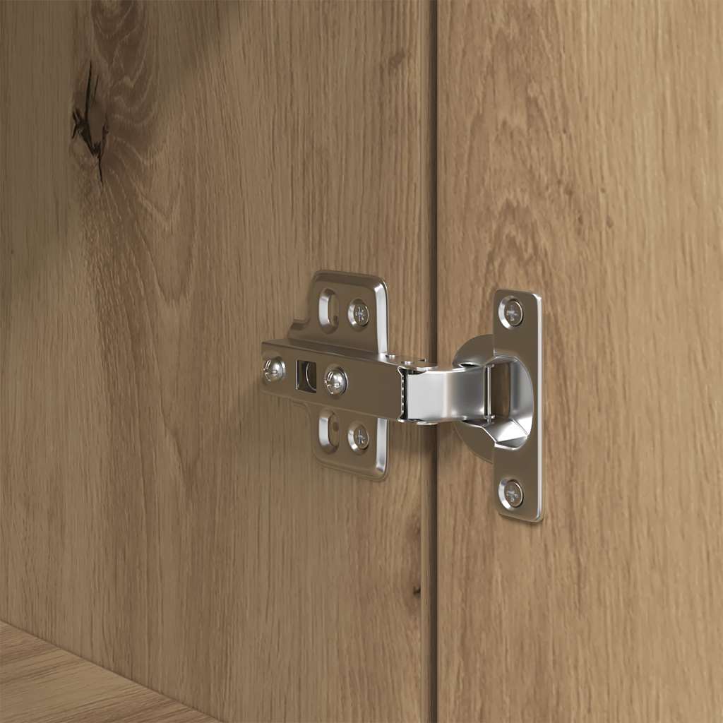 Credenza Alta Rovere Artigianale 37,5x35x180 cm in Truciolato