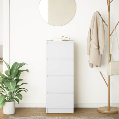 Credenza Bianca 37,5x35x99 cm in Legno Multistrato - homemem39