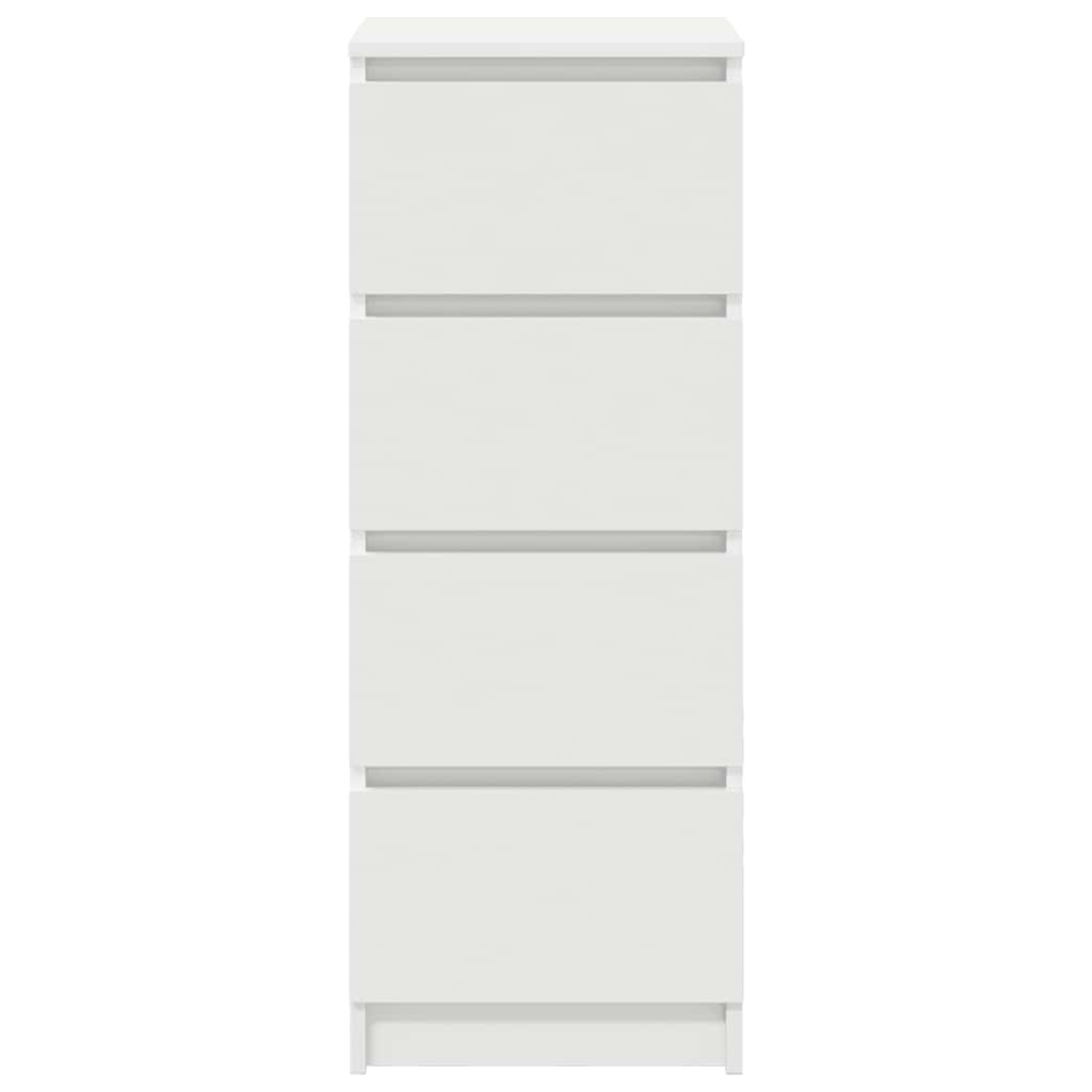 Credenza Bianca 37,5x35x99 cm in Legno Multistrato - homemem39