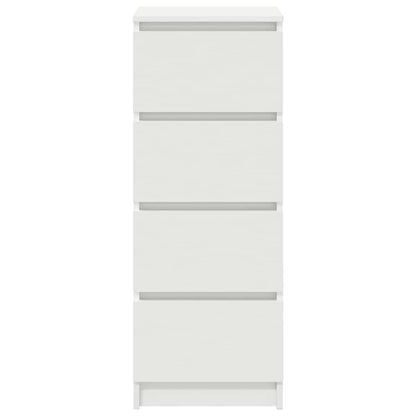 Credenza Bianca 37,5x35x99 cm in Legno Multistrato - homemem39