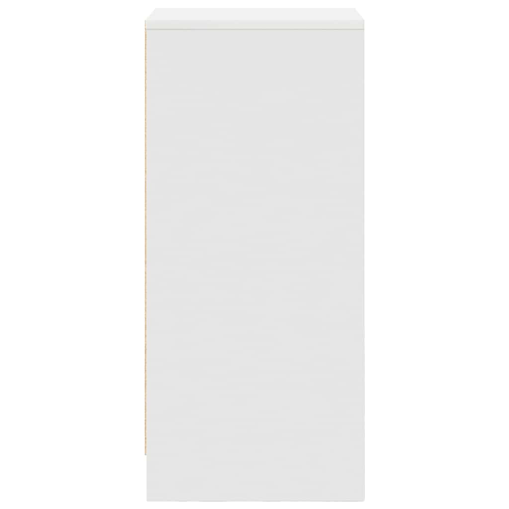 Credenza Bianca 37,5x35x99 cm in Legno Multistrato - homemem39
