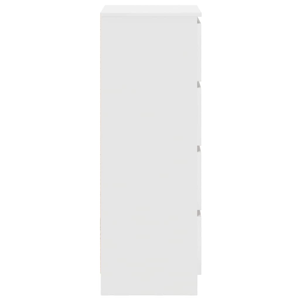 Credenza Bianca 37,5x35x99 cm in Legno Multistrato - homemem39