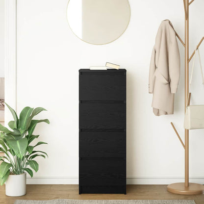 Credenza Rovere Nero 37,5x35x99 cm in Legno Multistrato - homemem39