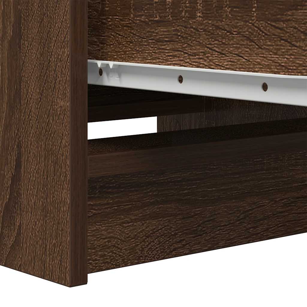 Credenza Rovere Marrone 37,5x35x99 cm in Legno Multistrato - homemem39