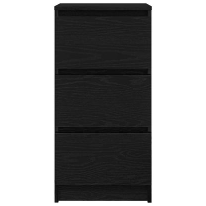 Credenza Rovere Nero 37,5x35x76 cm in Legno Multistrato - homemem39