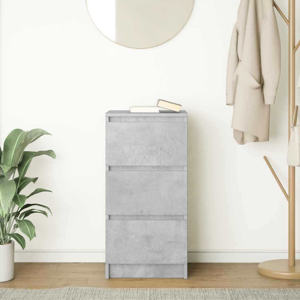 Credenza Grigio Cemento 37,5x35x76 cm in Legno Multistrato - homemem39