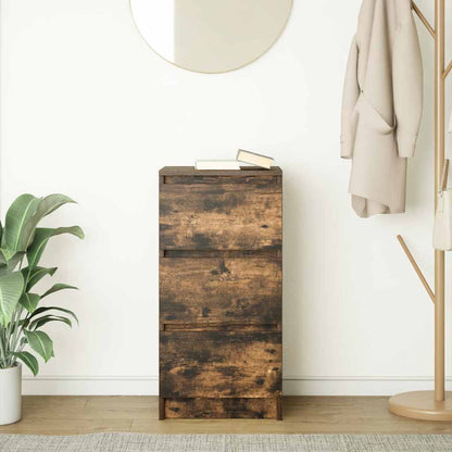 Credenza Rovere Fumo 37,5x35x76 cm in Legno Multistrato