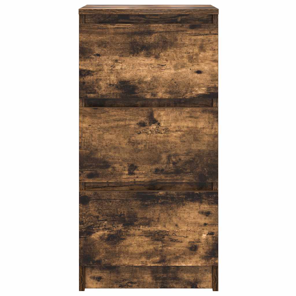 Credenza Rovere Fumo 37,5x35x76 cm in Legno Multistrato