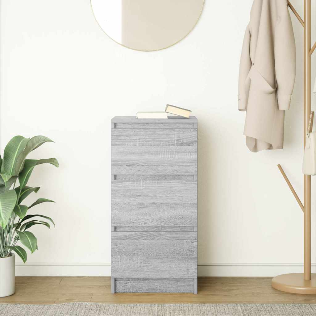 Credenza Grigio Sonoma 37,5x35x76 cm in Legno Multistrato - homemem39