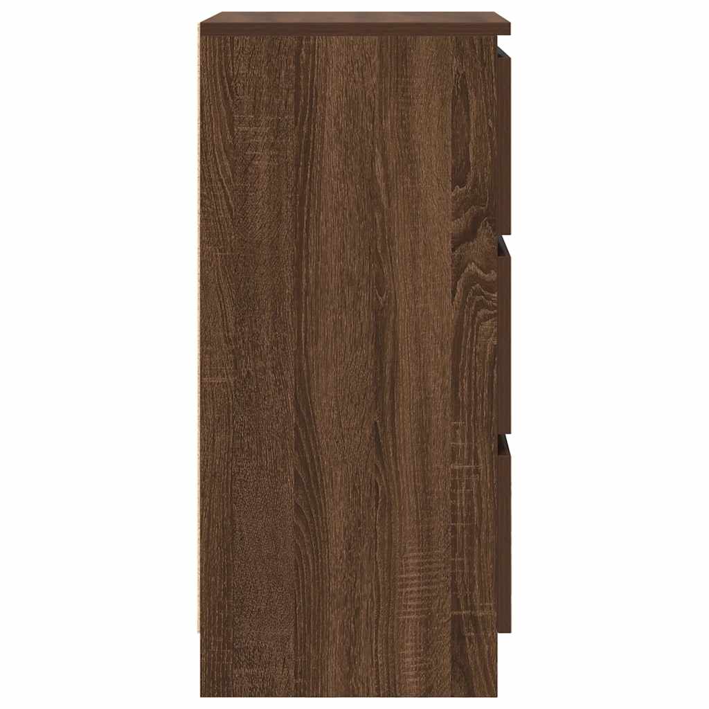 Credenza Rovere Marrone 37,5x35x76 cm in Legno Multistrato - homemem39