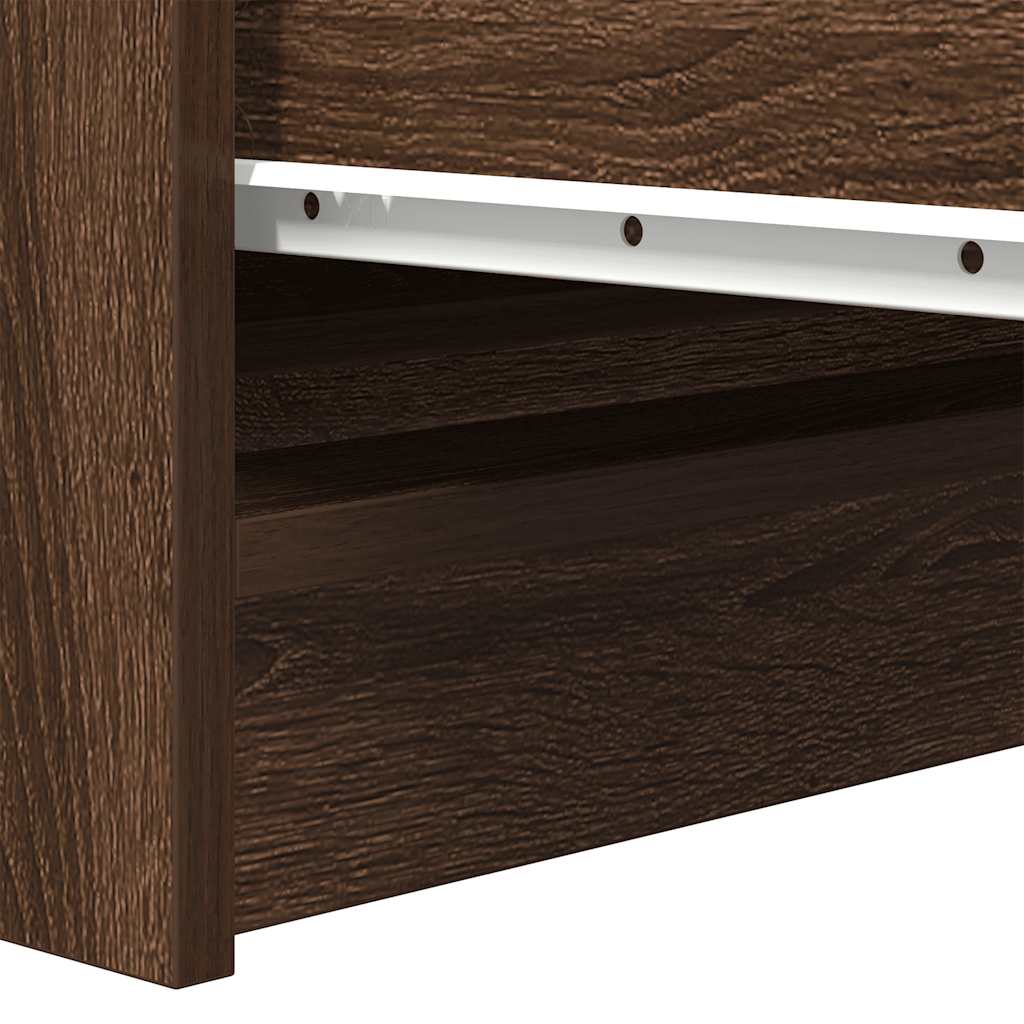Credenza Rovere Marrone 37,5x35x76 cm in Legno Multistrato - homemem39