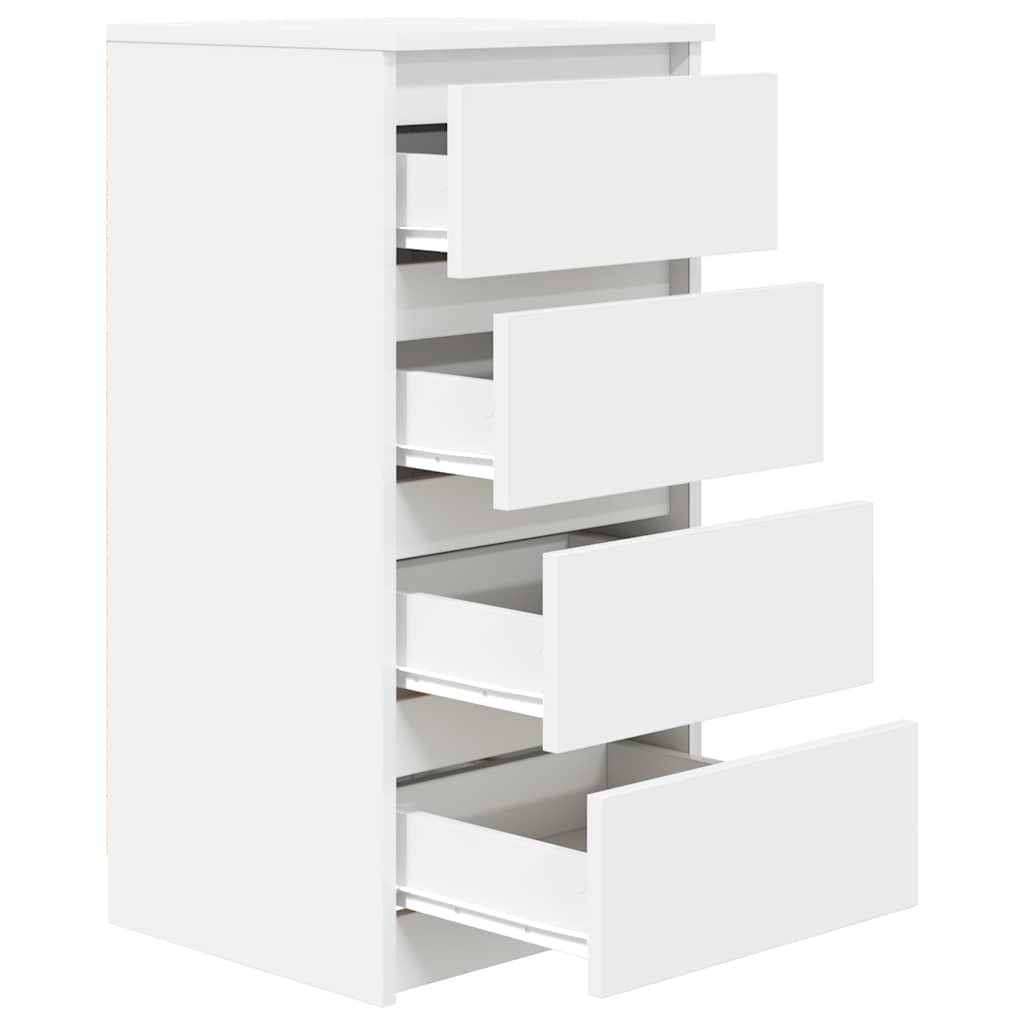 Credenza Bianca 37,5x35x76 cm in Legno Multistrato - homemem39