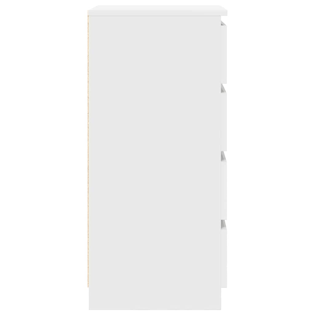 Credenza Bianca 37,5x35x76 cm in Legno Multistrato - homemem39