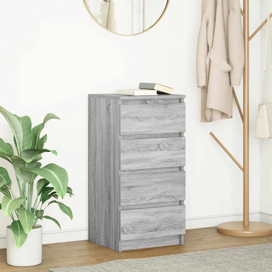 Credenza Grigio Sonoma 37,5x35x76 cm in Legno Multistrato - homemem39