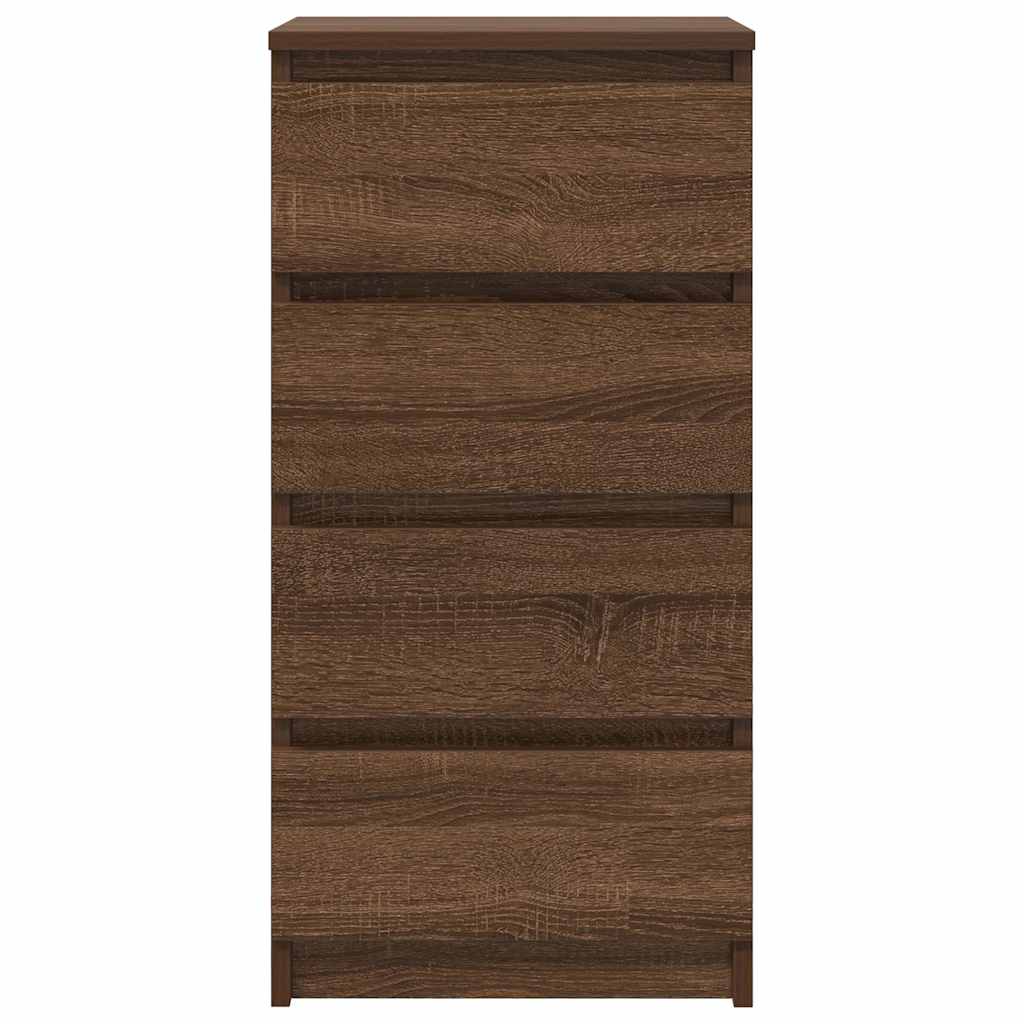 Credenza Rovere Marrone 37,5x35x76 cm in Legno Multistrato - homemem39