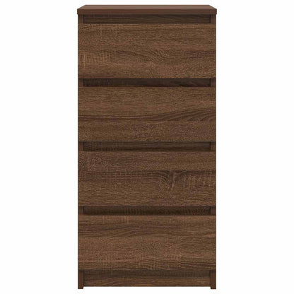 Credenza Rovere Marrone 37,5x35x76 cm in Legno Multistrato - homemem39