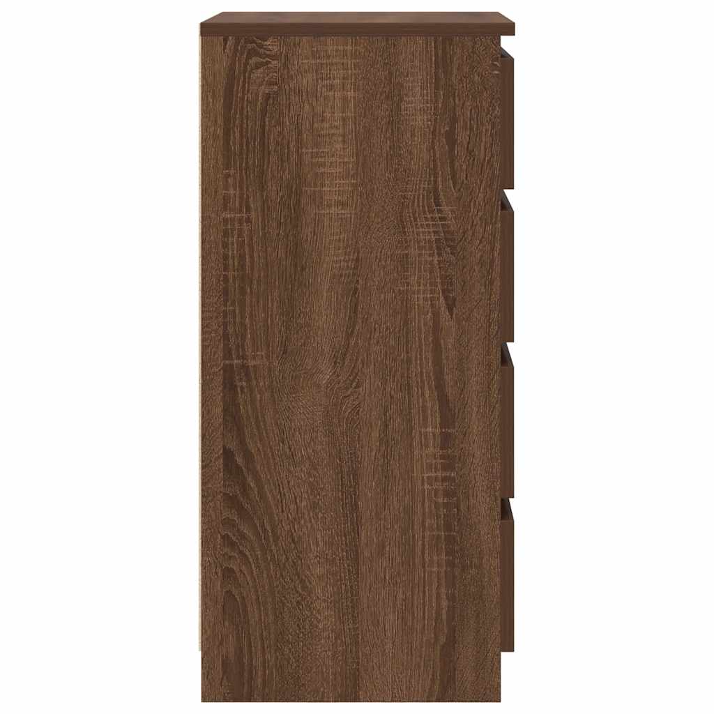 Credenza Rovere Marrone 37,5x35x76 cm in Legno Multistrato - homemem39