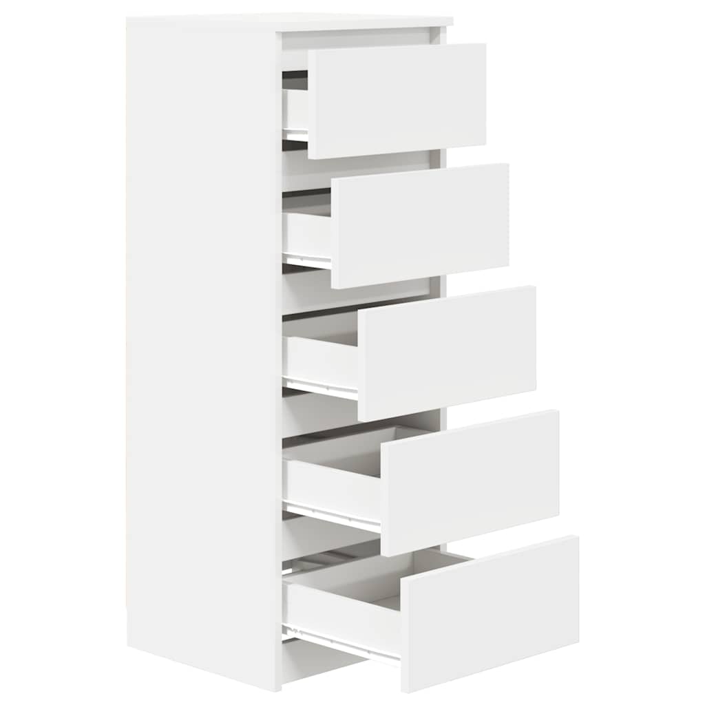 Credenza con Cassetti Bianco 37,5x35x99 cm in Legno Multistrato - homemem39