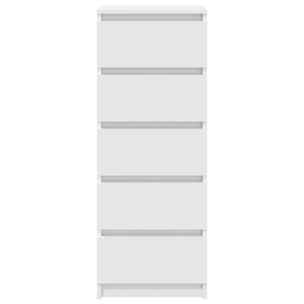 Credenza con Cassetti Bianco 37,5x35x99 cm in Legno Multistrato - homemem39