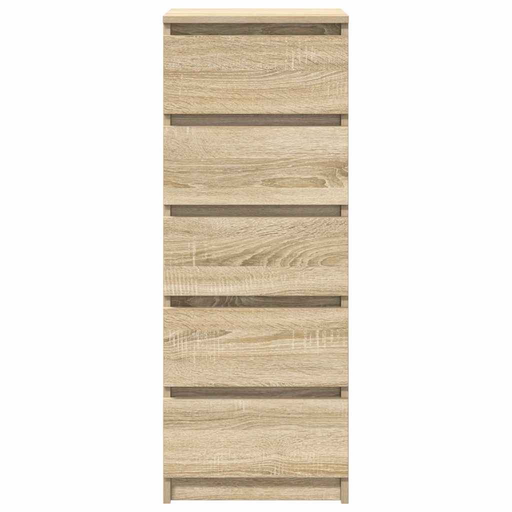 Credenza con Cassetti Rovere Sonoma 37,5x35x99 cm in Truciolato - homemem39