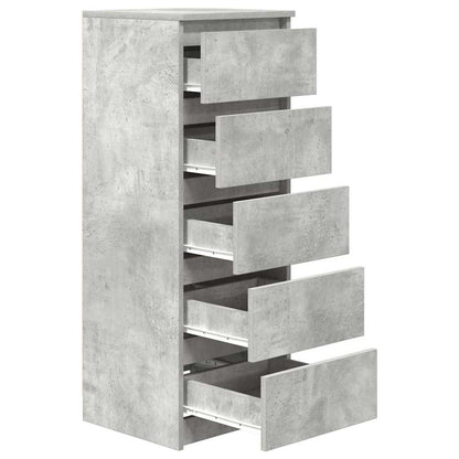 Credenza con Cassetti Grigio Cemento 37,5x35x99cm in Truciolato - homemem39