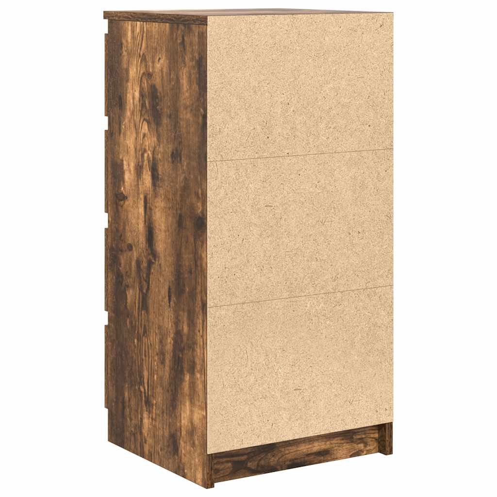 Credenza con Cassetti Rovere Fumo 37,5x35x99 cm in Truciolato - homemem39