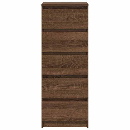 Credenza con Cassetti Rovere Marrone 37,5x35x99cm in Truciolato - homemem39
