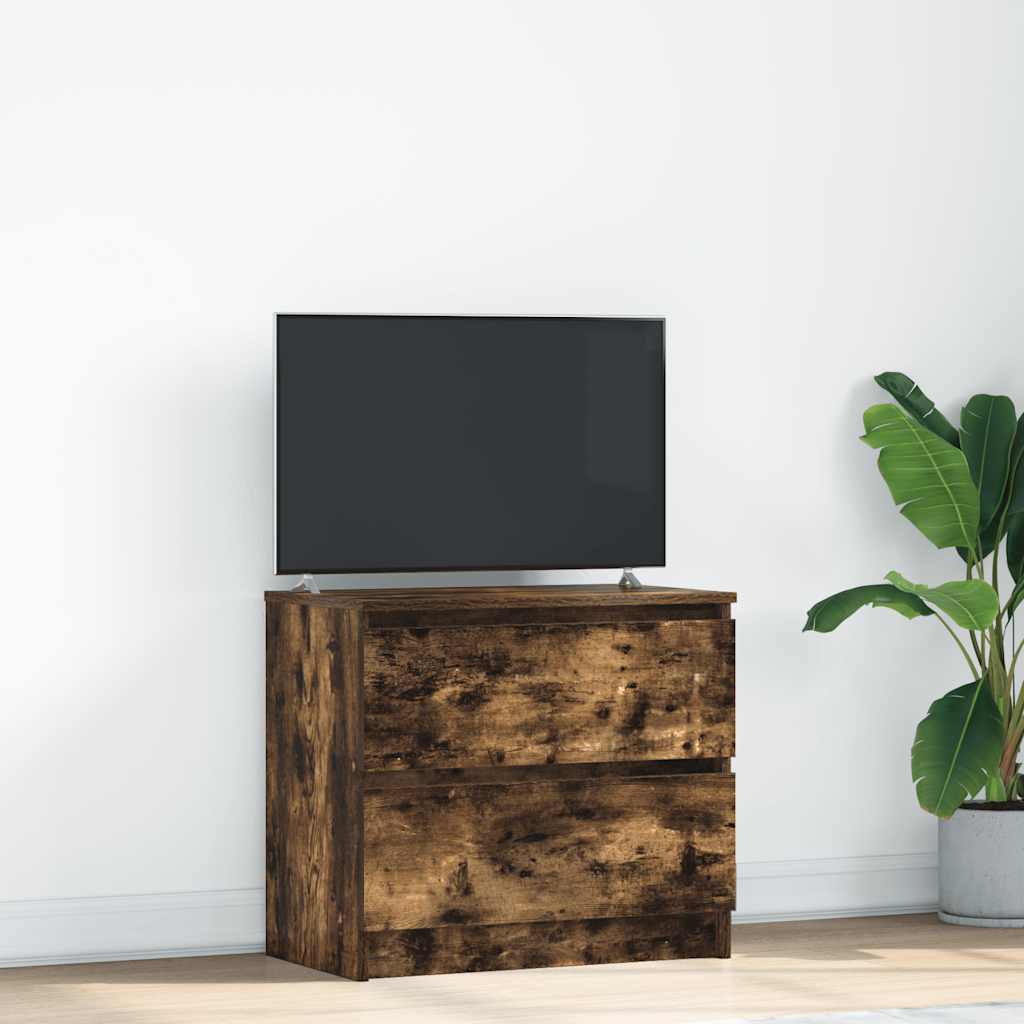 Mobile TV Rovere Fumo 60x35x54 cm in Legno Multistrato - homemem39