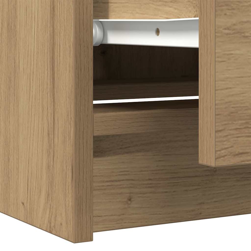 Mobile TV Rovere Artigianale 60x35x54 cm in Legno Multistrato