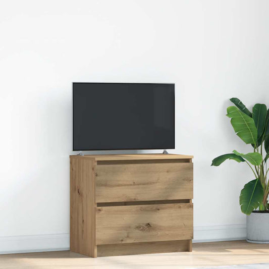 Mobile TV Rovere Artigianale 60x35x54 cm in Legno Multistrato